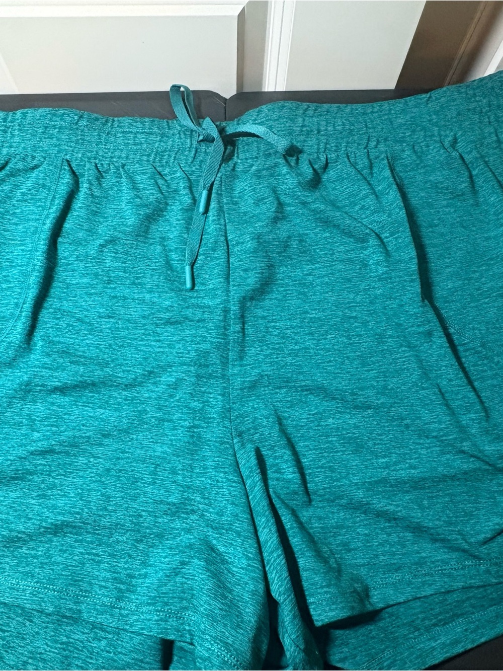 torrid Heathered Teal Athletic Drawstring Shorts